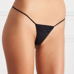 Maison Close Micro Strings Noir & Beige -Lingerie Soldes lot deux micro string beige noir lps 4