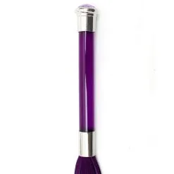 Martinet En Daim Manche En Verre - Violet -Lingerie Soldes martinet daim violet manche verre cristal 5
