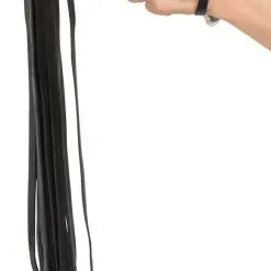 Martinet Lanières En Cuir Et Manche En Acier -Lingerie Soldes martinet zado cuir vachette acier main