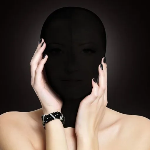 Cagoule Occultante Subjugation -Lingerie Soldes masque cagoule bdsm subjugation