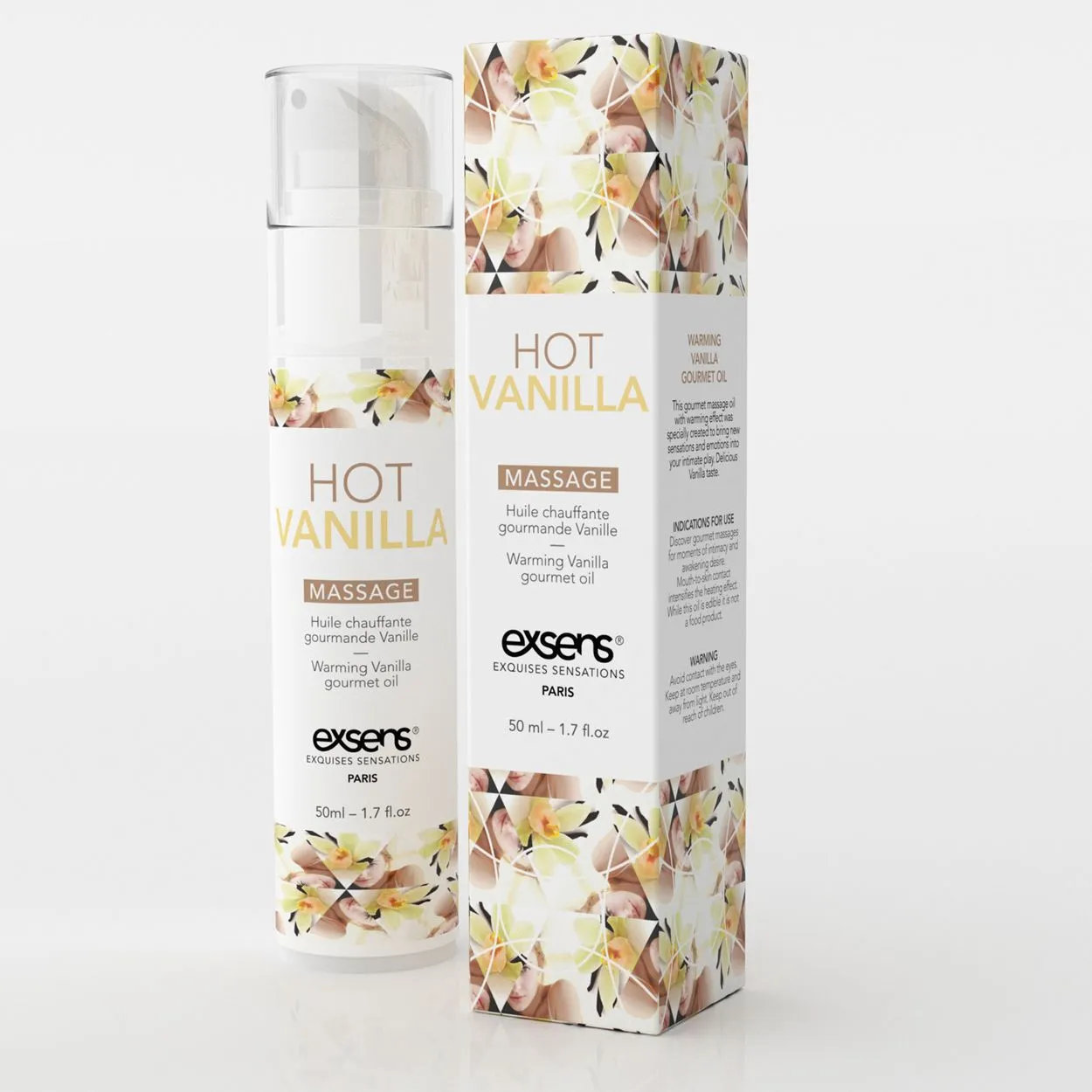 Exsens Huile De Massage Chauffante Et Comestible - Vanille 3 Exsens Huile De Massage Chauffante Et Comestible - Vanille