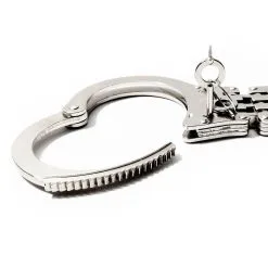 Menottes Lourdes En Acier Ouvrables Avec Clés - Double Locks -Lingerie Soldes menottes acier bdsm double locks ouverte zoom e