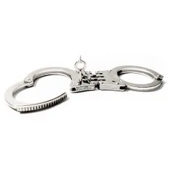 Menottes Lourdes En Acier Ouvrables Avec Clés - Double Locks -Lingerie Soldes menottes acier bdsm double locks ouvertes