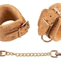 Menottes En Liège Doublées En Peluche -Lingerie Soldes menottes vegan liege 2