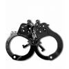 Menottes En Acier - Noir -Lingerie Soldes menottes noires