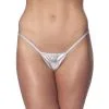 Micro String Argenté -Lingerie Soldes micro string argent 1