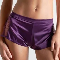 Maison Close Mini Short - Villa Satine - Violet 10 Maison Close Mini Short - Villa Satine - Violet -Lingerie Soldes mini short villa satine violet 3