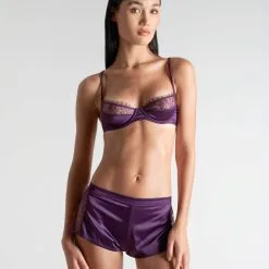 Maison Close Mini Short - Villa Satine - Violet 13 Maison Close Mini Short - Villa Satine - Violet -Lingerie Soldes mini short villa satine violet 6