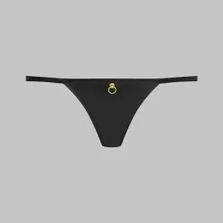 Maison Close Mini String Ajustable - Chambre Noire Or 9 Maison Close Mini String Ajustable - Chambre Noire Or -Lingerie Soldes mini string chambre noire or 4