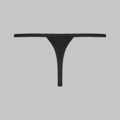 Maison Close Mini String En Soie - Rendez-vous Noir -Lingerie Soldes mini string rendez vous noir 5