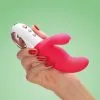 Fun Factory Vibromasseur Rabbit Miss Bi - Rose -Lingerie Soldes miss bi rabbit vibrator pink handshot 1800x1800