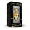 Plug Anal En Aluminium Doré Avec Cristal Noir - Taille S -Lingerie Soldes my gold secret plug small 1