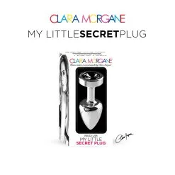 Plug Anal En Aluminium Avec Cristal Noir - Taille M -Lingerie Soldes my little secret plug small 12