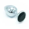Plug Anal En Aluminium Avec Cristal Noir - Taille L -Lingerie Soldes my little secret plug small 3 bbbb 2