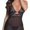 Nuisette En Dentelle Et Transparence 1 Nuisette En Dentelle Et Transparence -Lingerie Soldes nuisette transparente cotelli 1
