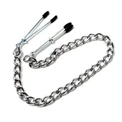 Pinces Tétons Longues En Acier -Lingerie Soldes pinces tetons bdsm acier longues 2
