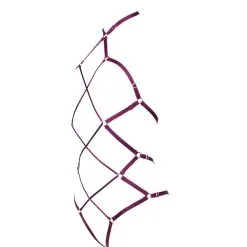 E.L.F. Zhou London Playsuit En Lanières Satinées Shibari - Bordeaux -Lingerie Soldes playsuit shibari bordeaux profil