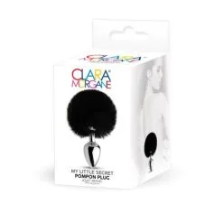 Plug Anal Avec Pompom En Fourrure Synthétique Noire -Lingerie Soldes plug anal pompom noir 2