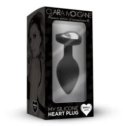 Plug Anal En Silicone Avec Butée En Forme De Cœur - Taille S -Lingerie Soldes plug anal silicone noir coeur s 2