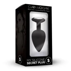 Plug Anal En Silicone Avec Butée Cristal - Taille S - Noir -Lingerie Soldes plug anal silicone noir s 2