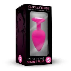 Plug Anal En Silicone Avec Butée Cristal - Taille S - Rose -Lingerie Soldes plug anal silicone rose s 2