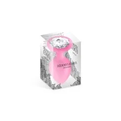 Plug Anal Rose Diamant En Silicone - L - 80 G