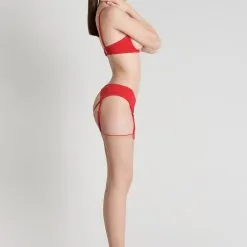 Maison Close Porte-jarretelles - Le Petit Secret - Rouge -Lingerie Soldes porte jarretelles petit secret rouge 8