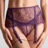 Maison Close Porte-jarretelles - Villa Satine - Violet -Lingerie Soldes porte jarretelles villa satine violet 1