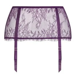 Maison Close Porte-jarretelles - Villa Satine - Violet -Lingerie Soldes porte jarretelles villa satine violet 2