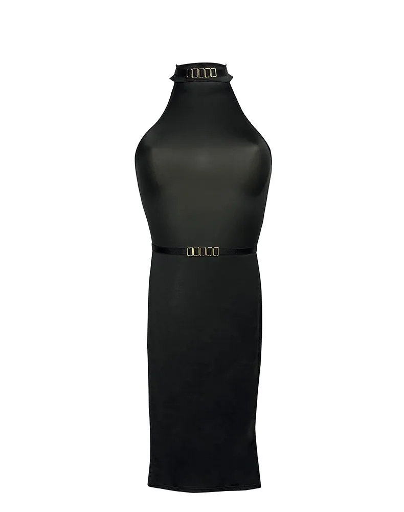 E.L.F. Zhou London Robe Courte Ajourée Avec Bijoux Plaqués Or - Obsidian 4 E.L.F. Zhou London Robe Courte Ajourée Avec Bijoux Plaqués Or - Obsidian – Image 2