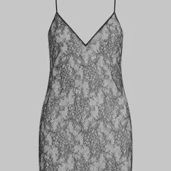 Maison Close Robe Courte En Dentelle - Rendez-vous Noir -Lingerie Soldes robe courte rendez vous noir 5 1