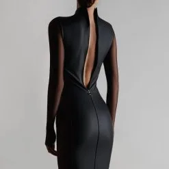 Maison Close Robe Ouvrable à Double Sens - Chambre Noire Or -Lingerie Soldes robe ouvrable chambre noire or 4