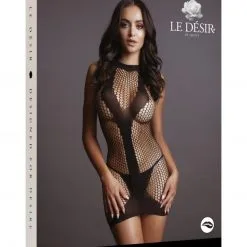 Le Désir Robe En Résille Large Avec Motif En V - Jeanne -Lingerie Soldes robe resille large dessin v jeanne 5