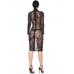 Patrice Catanzaro Robe Longue En Résille - Maori -Lingerie Soldes robe resille longue motifs maori catanzaro 2