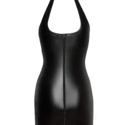 Noir Handmade Robe En Wetlook Ajourée Avec Laçage -Lingerie Soldes robe wetlook ajouree lacee 3