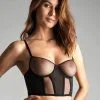 Maison Close Soutien-gorge Bustier - L'Amoureuse - Dahlia Noir -Lingerie Soldes sg bustier l amoureuse dahlia noir 1