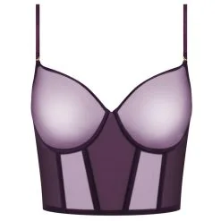 Maison Close Soutien-gorge Bustier - L'Amoureuse - Orchidée Violette -Lingerie Soldes sg bustier l amoureuse orchidee violette 2