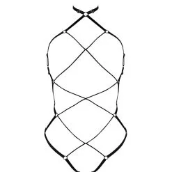 E.L.F. Zhou London Playsuit En Lanières Satinées - Shibari Noire 10 E.L.F. Zhou London Playsuit En Lanières Satinées - Shibari Noire -Lingerie Soldes shibari playsuit black 2