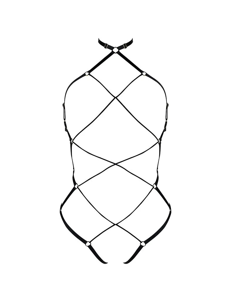 E.L.F. Zhou London Playsuit En Lanières Satinées - Shibari Noire 6 E.L.F. Zhou London Playsuit En Lanières Satinées - Shibari Noire – Image 4