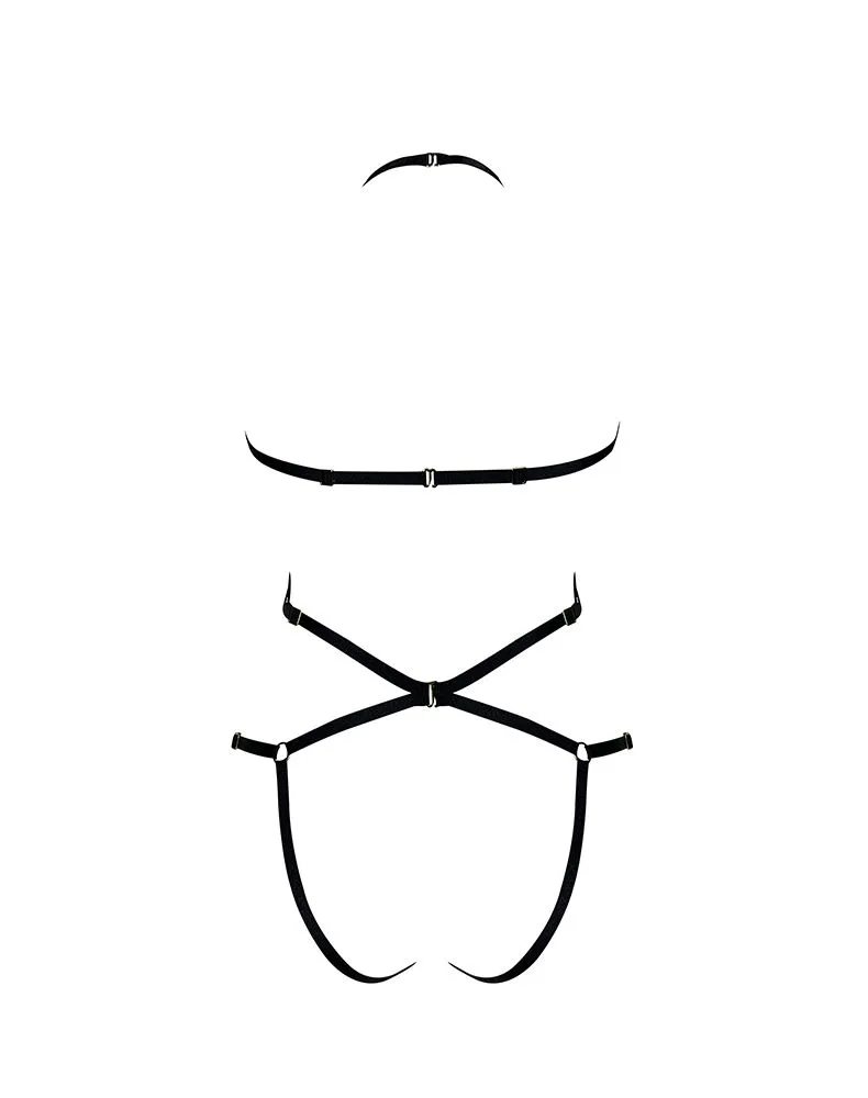 E.L.F. Zhou London Playsuit En Lanières Satinées - Shibari Noire 4 E.L.F. Zhou London Playsuit En Lanières Satinées - Shibari Noire – Image 2