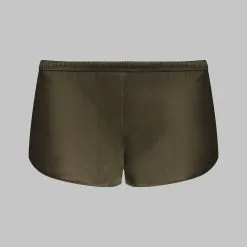Maison Close Short En Soie - Rendez-vous Kaki -Lingerie Soldes short rendez vous kaki 4 1