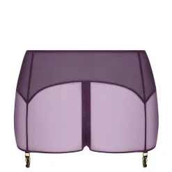 Maison Close Shorty Zippé Porte-jarretelles - L'Amoureuse - Orchidée Violette -Lingerie Soldes shorty zippe pj l amoureuse orchidee violette 2