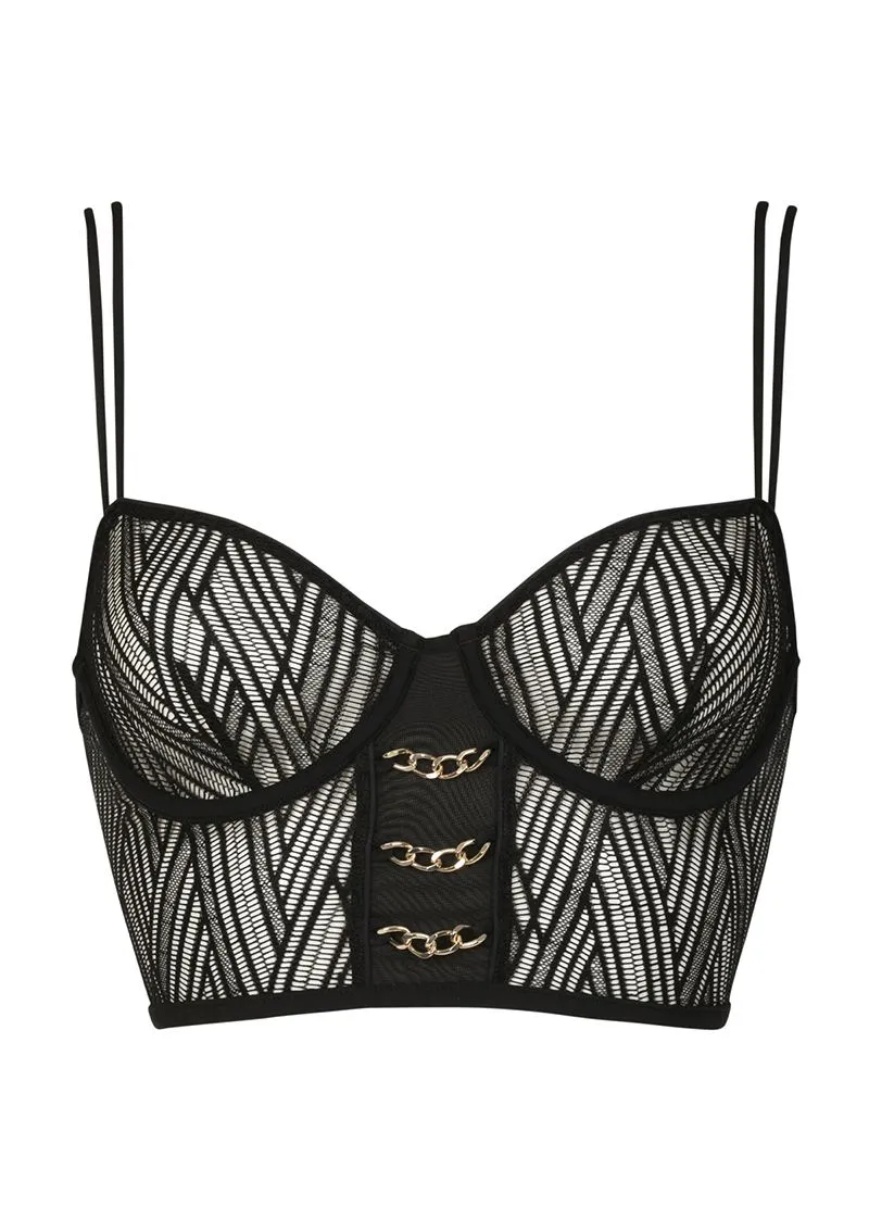 Atelier Amour Soutien-gorge Bustier En Dentelle Graphique - Onde Sensuelle 3 Atelier Amour Soutien-gorge Bustier En Dentelle Graphique - Onde Sensuelle