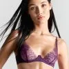 Maison Close Soutien-gorge Balconnet - Villa Satine - Violet -Lingerie Soldes soutien gorge corbeille villa satine violet 1
