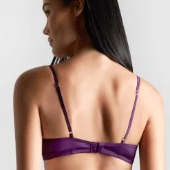 Maison Close Soutien-gorge Balconnet - Villa Satine - Violet -Lingerie Soldes soutien gorge corbeille villa satine violet 4