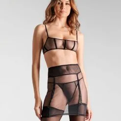Maison Close Soutien-gorge Corset En Tulle - L'Amoureuse - Dahlia Noir -Lingerie Soldes soutien gorge corset l amoureuse dahlia 4