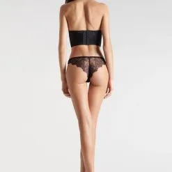 Maison Close Soutien-gorge Bustier - Rendez-vous Noir -Lingerie Soldes soutien gorge corset rendez vous noir 1
