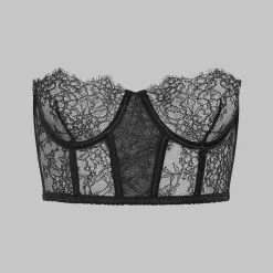 Maison Close Soutien-gorge Bustier - Rendez-vous Noir -Lingerie Soldes soutien gorge corset rendez vous noir 4 1