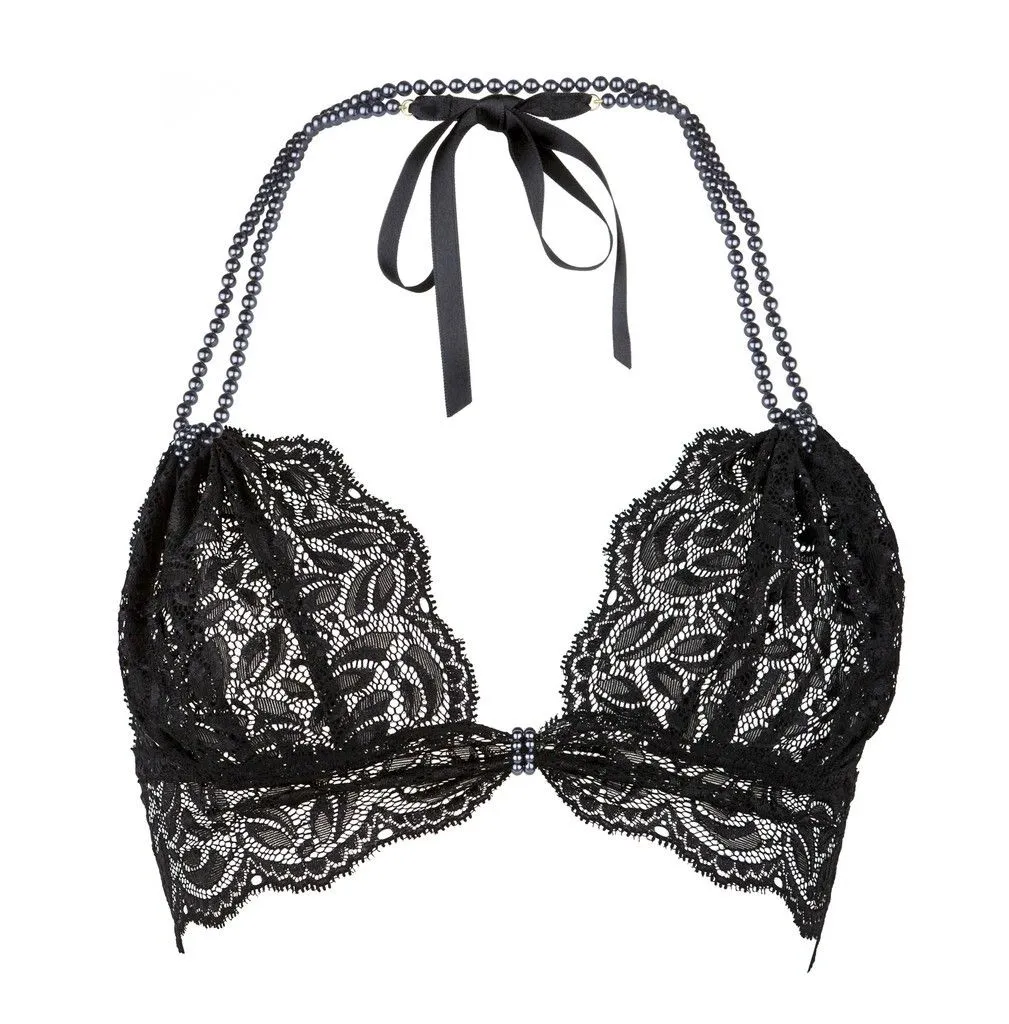 Bracli Soutien-gorge En Dentelle Avec Collier De Perles - Bego's Noir 5 Bracli Soutien-gorge En Dentelle Avec Collier De Perles - Bego's Noir – Image 3
