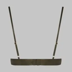 Maison Close Soutien-gorge Foulard En Dentelle Et Soie - Rendez-vous Kaki -Lingerie Soldes soutien gorge foulard rdv kaki 5